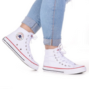 [PROMOÇÃO DE VERÃO - Últimas Unidades] Tênis All Star Feminino Chuck Taylor Branco Courino Premium