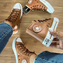 [PROMOÇÃO EXCLUSIVA - Últimas Unidades] Tênis All Star Caramelo Courino Feminino Premium Cano Alto