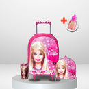(PROMOÇÃO VOLTA ÀS AULAS) Kit Mochila Escolar Rodinha + Lancheira + Estojo + (BRINDE)