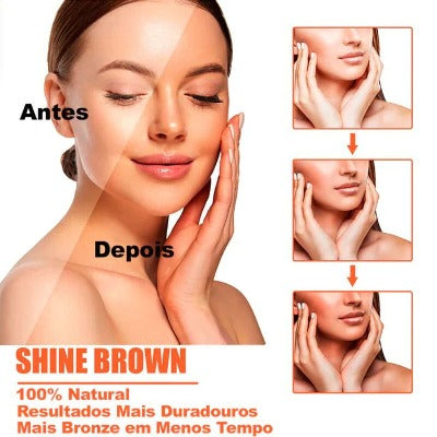 Creme ShineBrown™ - Acelera Bronze Premium - Efeito em 30 minutos