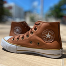 [PROMOÇÃO EXCLUSIVA - Últimas Unidades] Tênis All Star Caramelo Courino Feminino Premium Cano Alto
