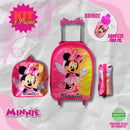 (PROMOÇÃO VOLTA ÀS AULAS) Kit Mochila Escolar Rodinha + Lancheira + Estojo + (BRINDE)