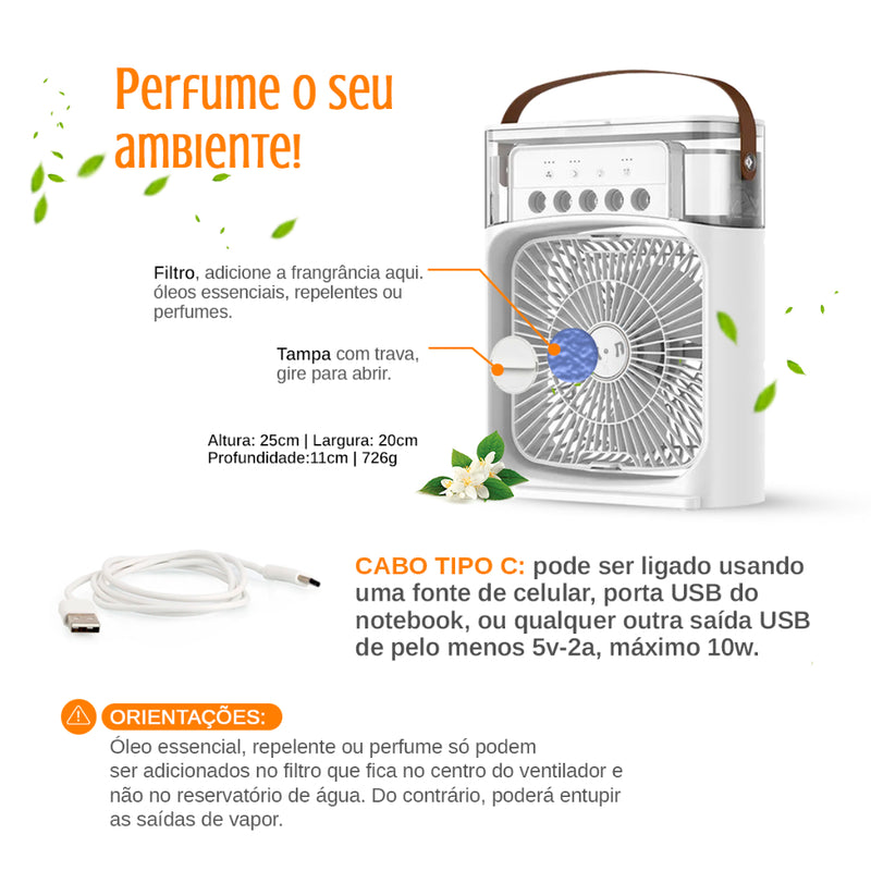 Mini Ar Condicionado e Climatizador Portátil [ULTRA POTENTE]