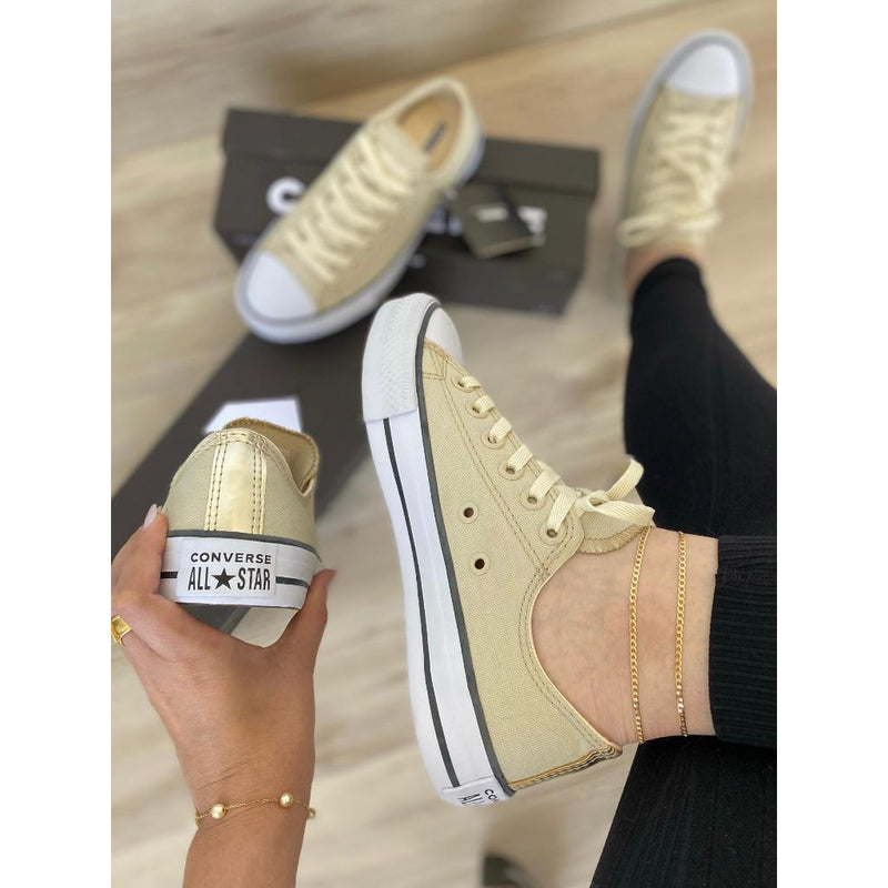 [PROMOÇÃO EXCLUSIVA - Últimas Unidades] Tênis All Star Nozes Dourado Feminino Premium