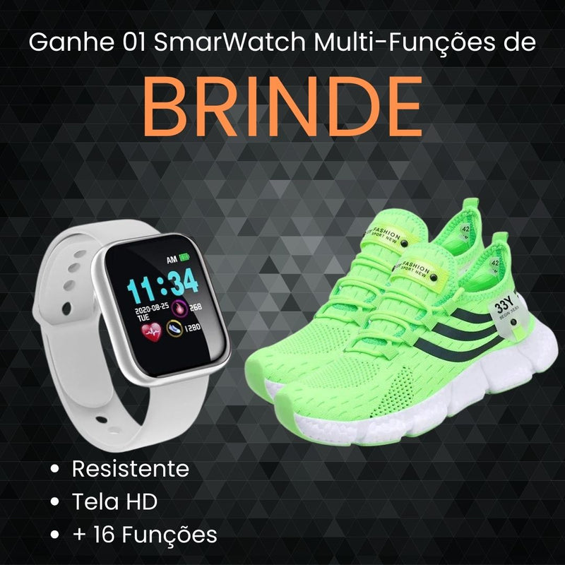 [PROMOÇÃO EXCLUSIVA - Últimas Unidades] Tênis Unisex Esportivo + SmartWatch (BRINDE)