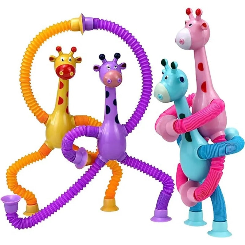 Girafinhas Divertidas Articulada com Ventosa (Kit 4 Unidades )