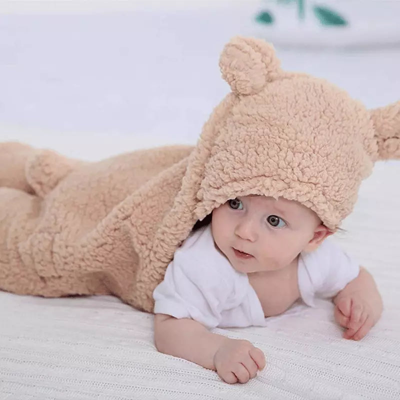 Saco de Dormir de Pelúcia Para Bebês - Ursinho Dorminhoco